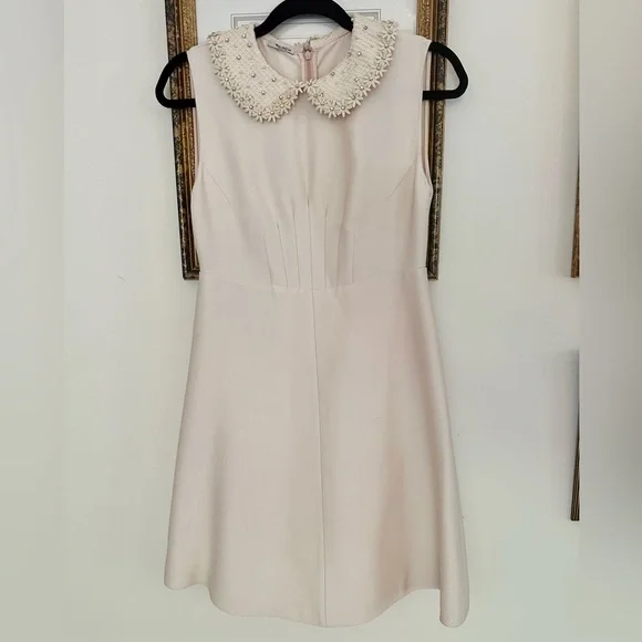 Miu Miu | Dresses | Miu Miu Dress With Embellished Collar